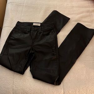 Free people black leather pants